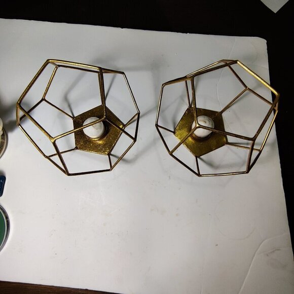 Geometric Tea Lights, group of two, designed by Nate Berkus - Picture 5 of 5